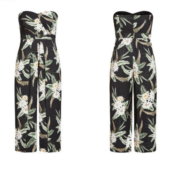 City Chic Tropic Jumpsuit - Picture 2 of 3